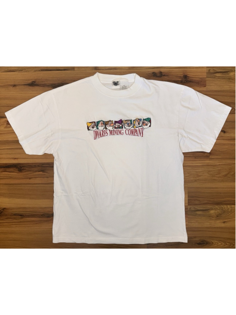 Vintage Disney Catalog Seven Dwarfs Mining Company Embroidered Graphic Tee XL